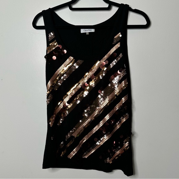 Calvin Klein black sparkly top - Picture 1 of 6